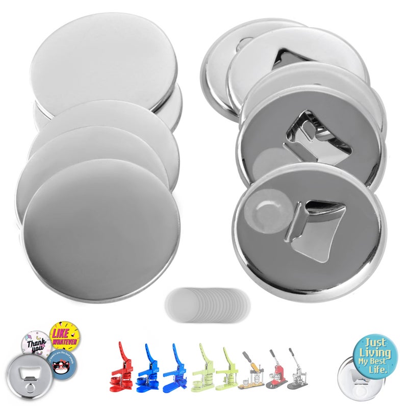 Nice2Have 25 Sets of Bottle Opener Buttons 225 inch 58mm  Button Maker Supplies for Button Maker Machine