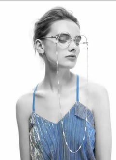 RA accessories A Beautiful Women Eyeglasses  Chain Of Off White Pearls -silver Chain  - Image 1