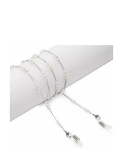 RA accessories A Beautiful Women Eyeglasses  Chain Of Off White Pearls -silver Chain  - Image 2