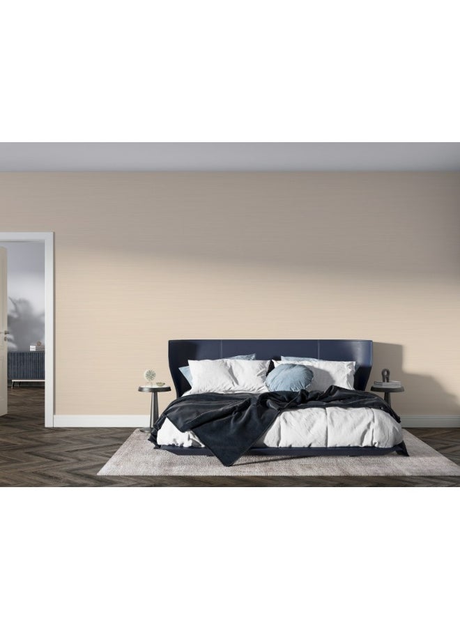Off White Paint Color Fabric Wallpaper Covers An Area ​​Up To 4.2Mx3M With Adhesive  And Smoothing Tool