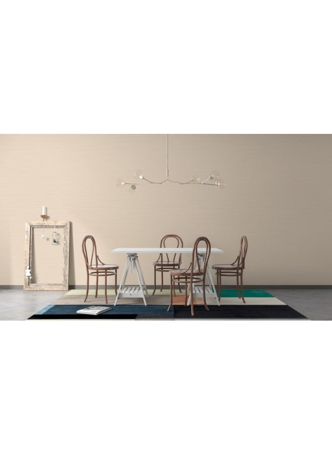 Off White Paint Color Fabric Wallpaper Covers An Area ​​Up To 4.2Mx3M With Adhesive  And Smoothing Tool