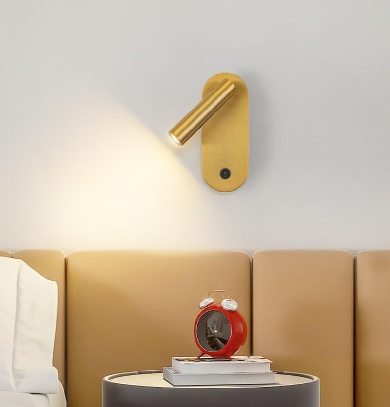 CITRA Flex 6W Antique Gold Led Wall Light Sconce for Bedroom Reading Bedside- Warm White - Image 3