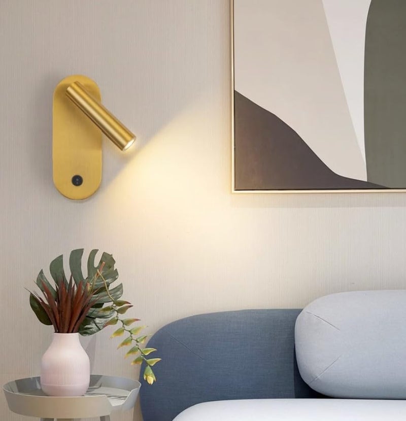 CITRA Flex 6W Antique Gold Led Wall Light Sconce for Bedroom Reading Bedside- Warm White - Image 2