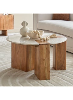 Home Box Seoul Marble Top Round Coffee Table 43 x 80 x 80 cm  - Image 1