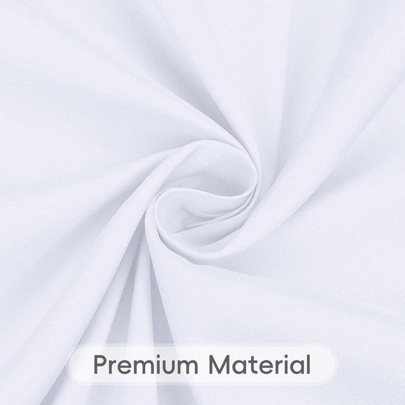 8 Pack White Tablecloth 60 x 102 Inch Polyester Table Cloth for 6 Foot Rectangle Tables - Image 5