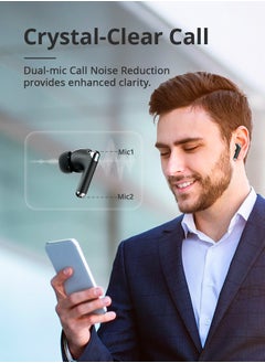 Tronsmart Tronsmart Sounfii R4 Wireless Earbuds ENC Bluetooth 5.3, Earphones,Hifi Stereo Sound with Dual Drivers, Earphones Deep Bass,In Ear Headphones Tiny Size,27H Playtime for Music,Calls,Sports,TV (Black)  - Image 4