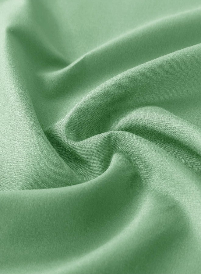WhatsBedding غطاء وسادة للجسم من WhatsBedding، أغطية وسائد من الألياف الدقيقة فائقة النعومة، غطاء وسادة طويل يسمح بمرور الهواء، إغلاق ظرفي - أخضر فاتح (20 × 54 بوصة) - Image 4