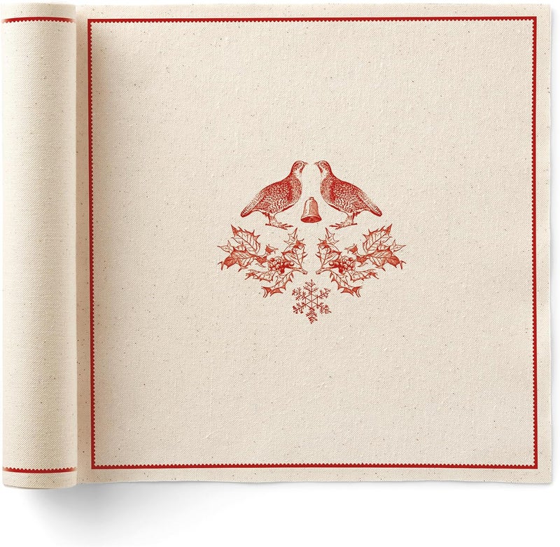MY DRAP Dinner Napkins Recycled Cotton 30 x 30 cm  118 x 118  6 Per Roll Ceramic Xmas - Image 1