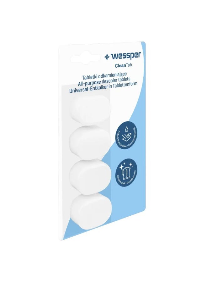 Wessper CleanTab Descaling Tablets 4 pcs – Universal Descaler for Coffee Machines & Household Appliances - Image 2