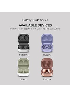 Generic fashion Frosted Case compatible with Galaxy Buds FE(2023) Buds2 Pro Case(2022) Galaxy Buds2 Case(2021) Galaxy Buds Pro Case(2021）Comes with cowhide rope and key chain (Frosted ash)  - Image 2