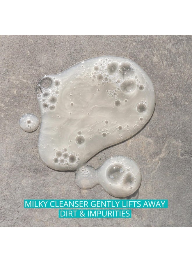 Aveeno Calm + Restore Nourishing Oat Cleanser, Daily Hydrating Facial Cleanser & Face Wash for Sensitive Skin, Non-Foaming, Hypoallergenic, Non-Comedogenic, Fragrance-Free, 7.8 Fl Oz - Image 2