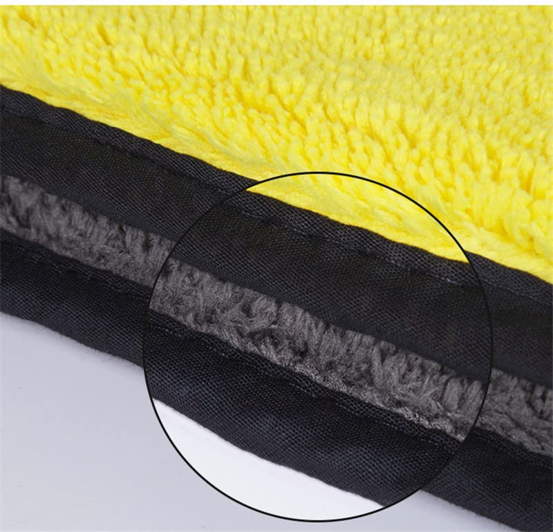 BROGBUS 900GSM Double-Sided Microfiber Hand Towel for Car, Bike, Kitchen, Mirror Glass Cleaning Microfibre Cloth for Drying, Size: 60x40 cm, Pack of 4 - Image 4