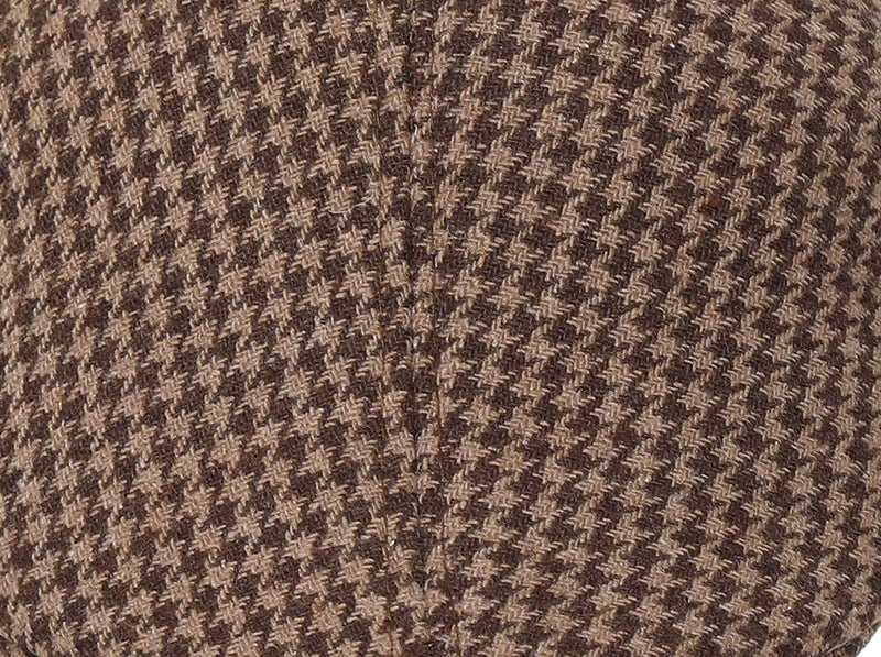 RR DESIGN Cotton Ivry/Golf/Flat Tweed Hats For Men-Pack of 1-Free Size- (Brown & Black Houndstooth Pattern) - Image 4
