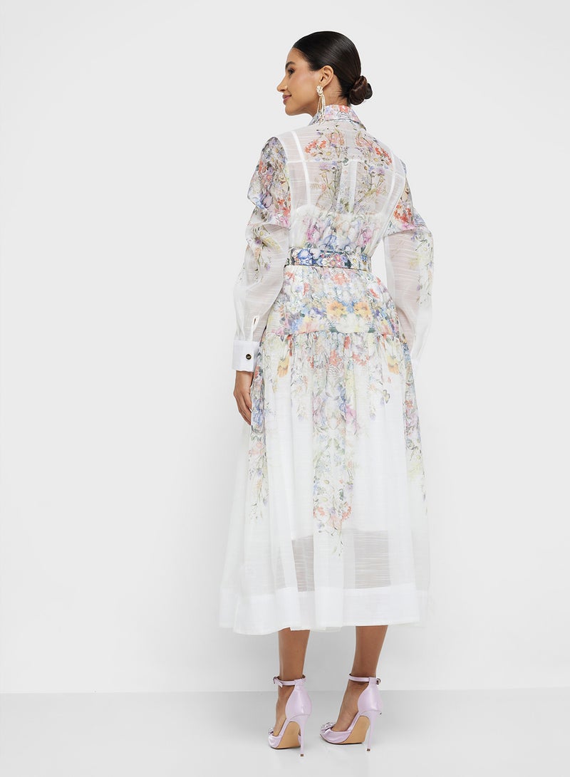 Khizana Floral Belted Dress - Image 2