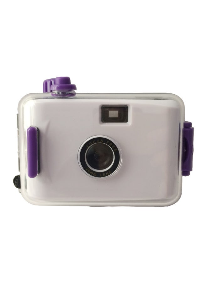 Generic Film Fool Mini Retro Film Camera Waterproof Non Disposable College Students Creative Ins Gift For Taking Pictures-Body Color:White Purple Shell  - Image 1