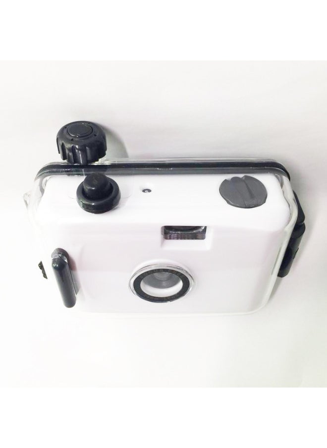 Generic Film Fool Mini Retro Film Camera Waterproof Non Disposable College Students Creative Ins Gift For Taking Pictures-Body Color:White Purple Shell  - Image 4