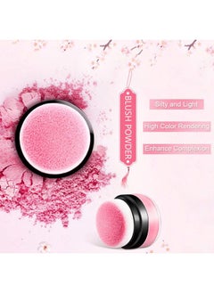 Charm Kiss Loose Powder Air Cushion Blush Natural Blusher Bright Shimmer Face for Cheek Highly Pigmented Makeup(03#)  - Image 2