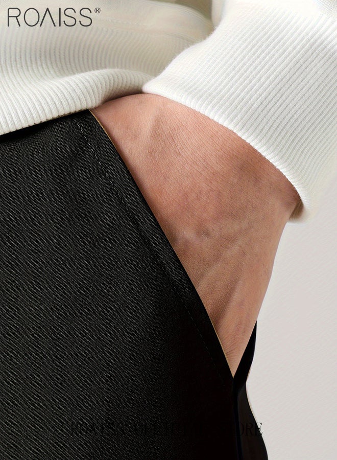 رويس بنطلونات جري كاجوال للرجال، بنطلونات كارغو برباط مع أرجل ضيقة وتصميم ضيق، بنطلونات رياضية برباط عند الكاحل مع جيوب متعددة، مناسبة للارتداء اليومي أو الأنشطة الخارجية أو أي أنشطة بدنية - Image 5