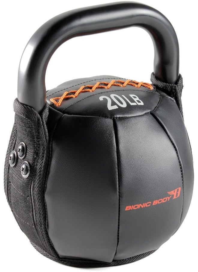 Bionic Body - Bionic Body Soft Kettlebell with Handle for Weightlifting, Conditioning, Strength and Core Training 25lb - Image 1