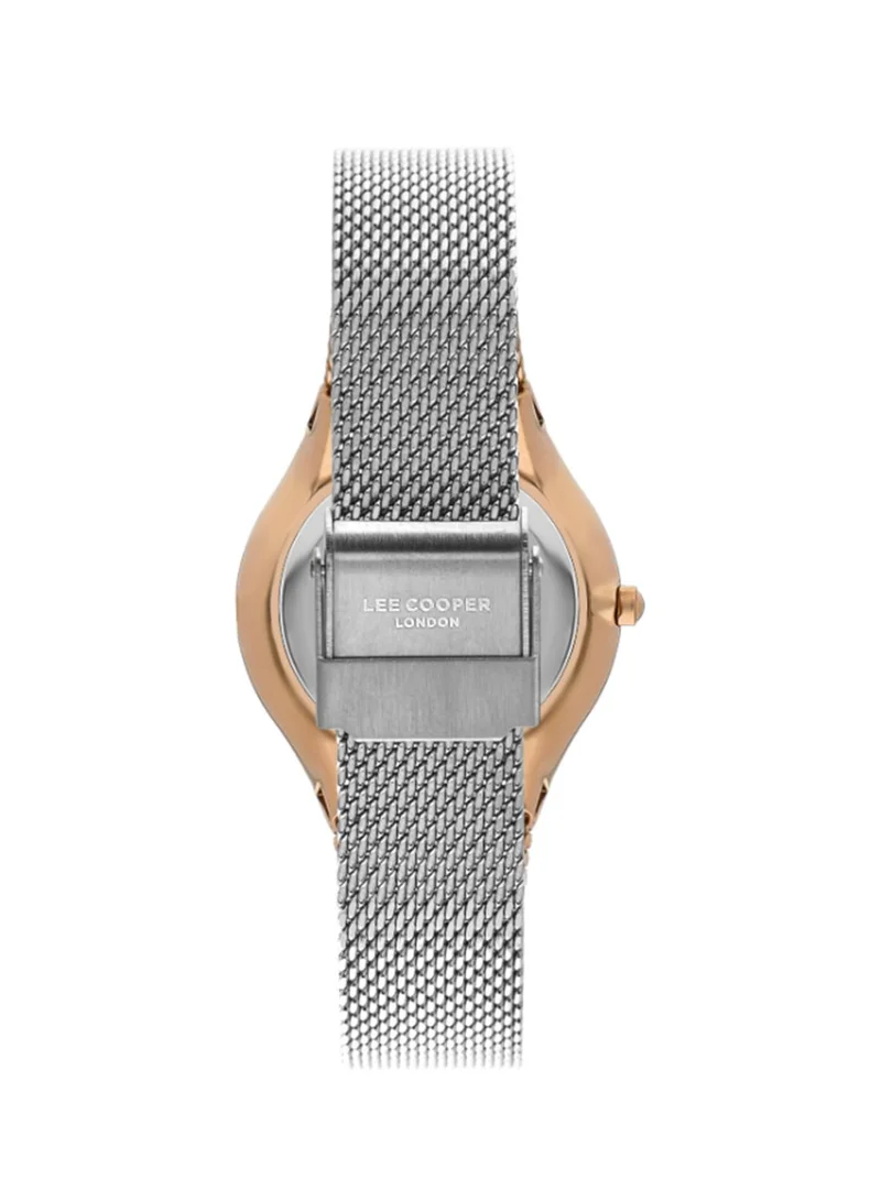 Lee Cooper Lee Cooper Women's Y120F1 Movement Watch, Analog Display and Mesh Strap - LC07862.530, Silver