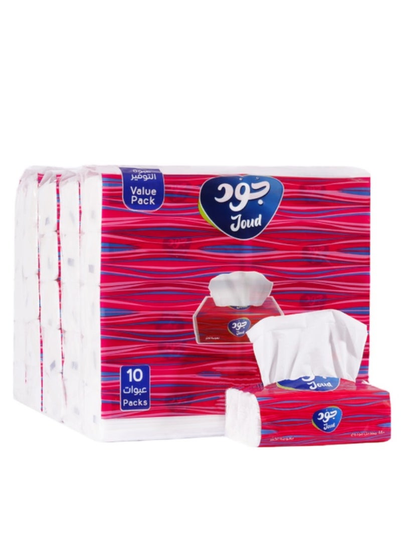 Joud Tissue Box 180 Double Tissue Pack of 5 Each Pack 10 Box  - Image 1