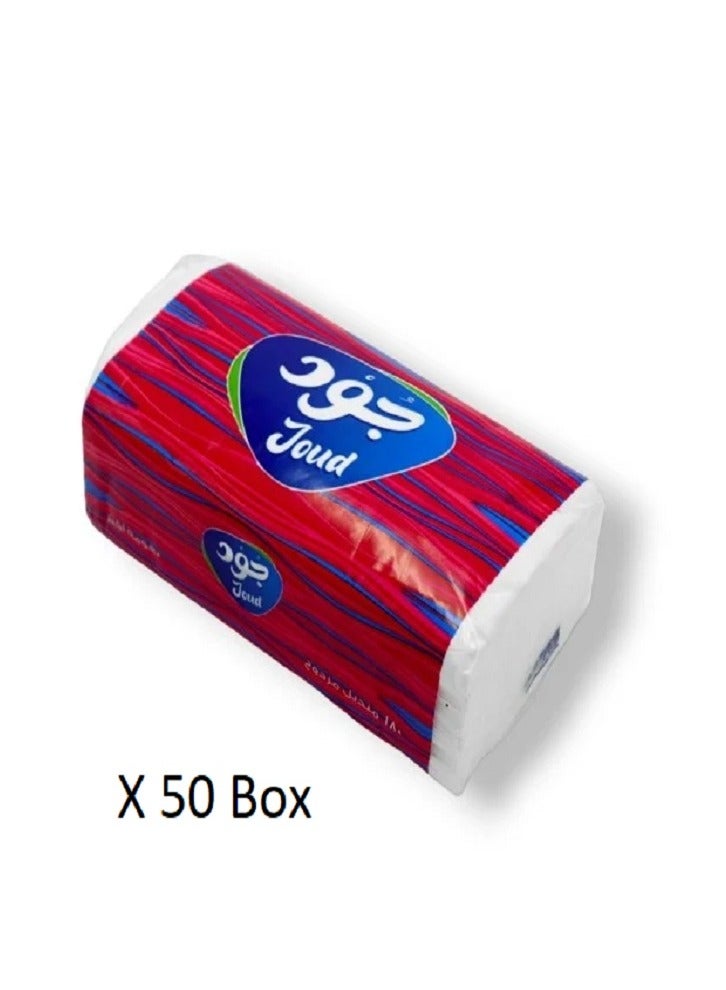 Joud Tissue Box 180 Double Tissue Pack of 5 Each Pack 10 Box  - Image 3
