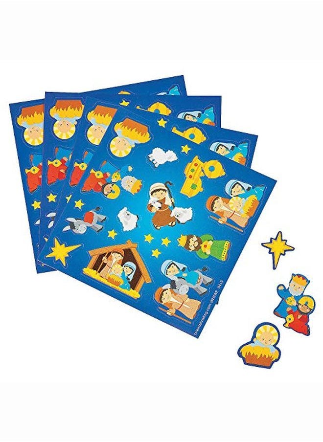 Fun Express Nativity Treat Pack Stickers Bulk Set Of 50 Sheets Christmas Supplies And Stocking Stuffers  - Image 2