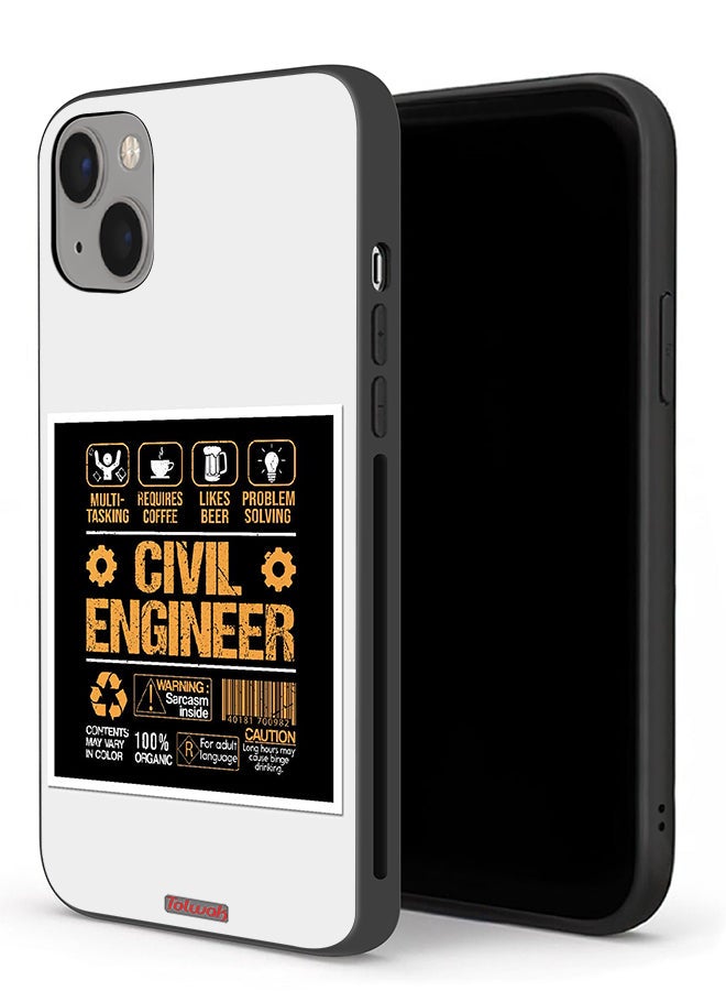 Tolwak Apple iPhone 13 Protective Case Civil Engineer Sticker - Image 1