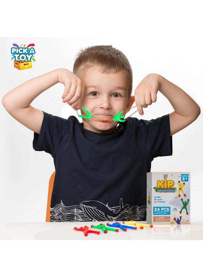 Pick A Toy 24-Piece Climbing Man Sticky Toy Set - Flexible And Stretchy Wall Tumbler Crawlers For Boys And Girls - Assorted Colors - Perfect For Birthday Party Favors And Easter Basket Stuffers - Image 5