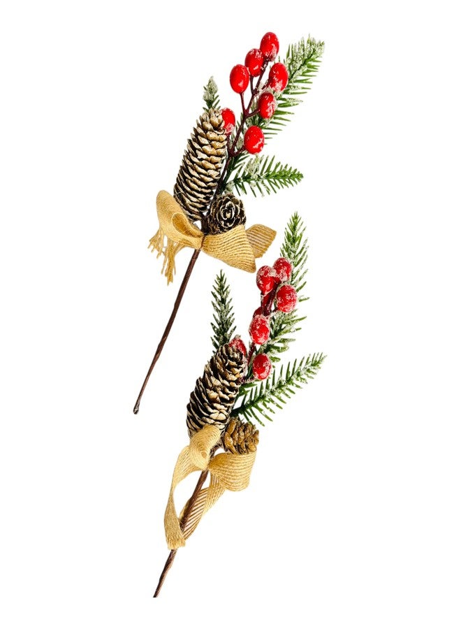 Partysanthe 6PCS Artificial RedBerry Stems12inch Christmas Red Berry Picks Holly Berry Branches for Christmas Tree Decorations DIY Crafts Xmas Ornaments (Holly Berry Branches) - Image 4