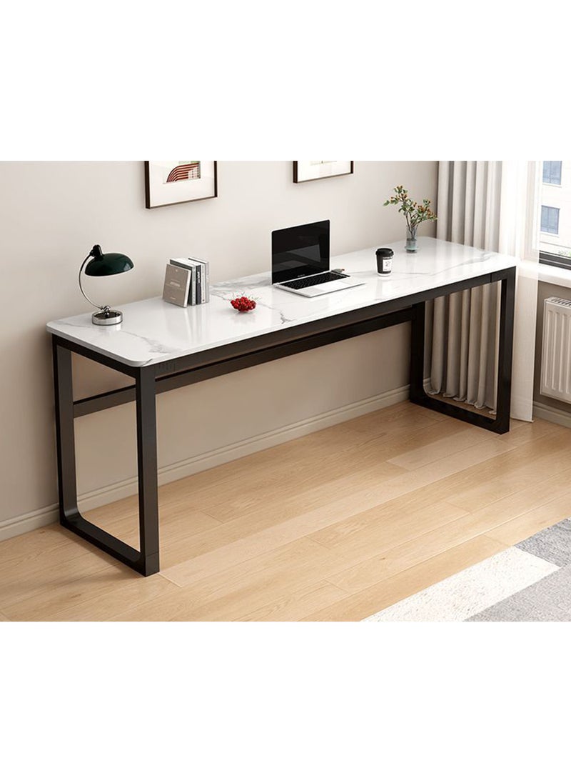 YINZUO - Rectangular Marble and Ceramic Table Desk with Metal Frame, Stylish Workstation for Home Office, Living Room, Study Area, Available in 2 Sizes and 3 Colors, Material Options Marble and Ceramic - Image 1