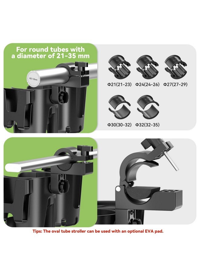 كي دي دي حامل أكواب لعربة الأطفال KDD مع حامل هاتف، حامل زجاجات قابل للإزالة 3 في 1، حامل مشروبات يدور 360 درجة للكرسي المتحرك، عربة الأطفال، الدراجة، المشاية، السكوتر، الدراجة، Uppababy، Nuna، Bugaboo، Doona - Image 4