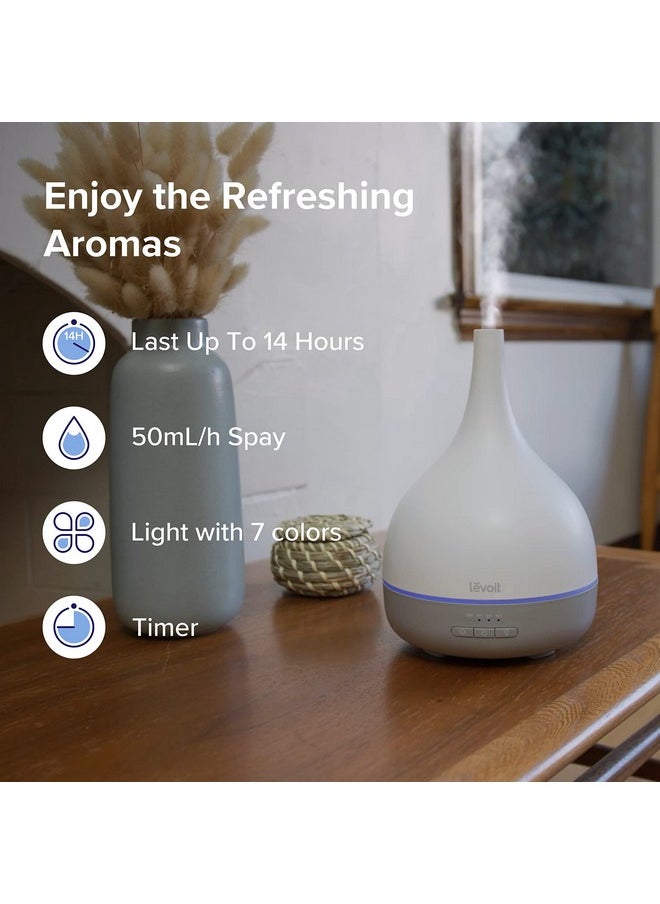 LEVOIT - Essential Oil Diffuser Aromatherapy Diffuser For Essential Oils Cool Mist Humidifier300Ml Aroma Diffuser With 7 Color Lights & Timer Auto Shutoff Bpa Free For Home Office Bedroom - Image 1