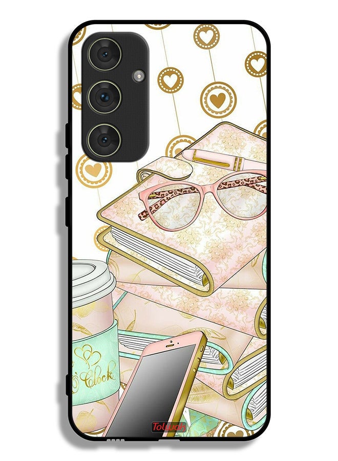 Tolwak Samsung Galaxy A54 5G Protective Case Cover Glasses On Books - Image 1