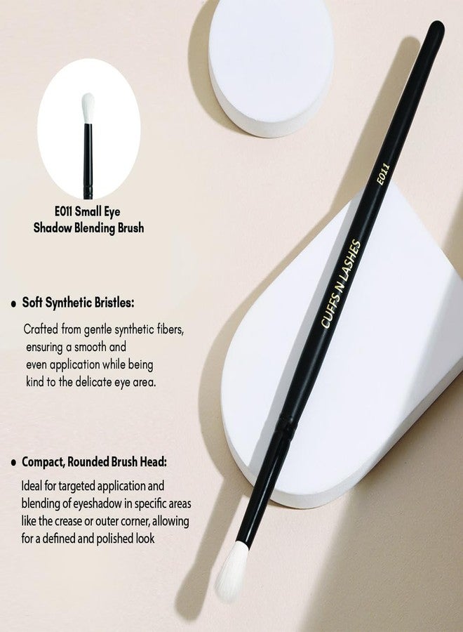 Cuffs N Lashes E011 Small Eyeshadow Blending Brush | Precision Eye Makeup Brush for Seamless Blending | Soft Bristles | Cruelty-Free &Handmade in India | Professional Eye Brush - Image 2