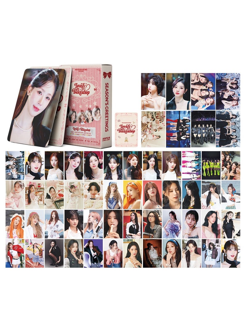NIBEMINENT 55 Pcs Kpop (G)I-DLE LOVELY BAKESHOP Lomo Cards Card For Fans Collection Gifts - Image 1