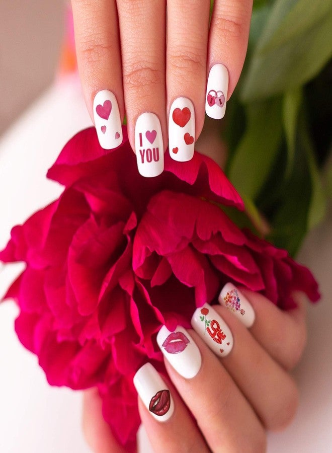 TailaiMei 12 Sheets Valentine's Day Nail Decals Stickers, Self-Adhesive Nail Art Decorations, Design for kiss Love Hug (1080Pcs) - Image 5