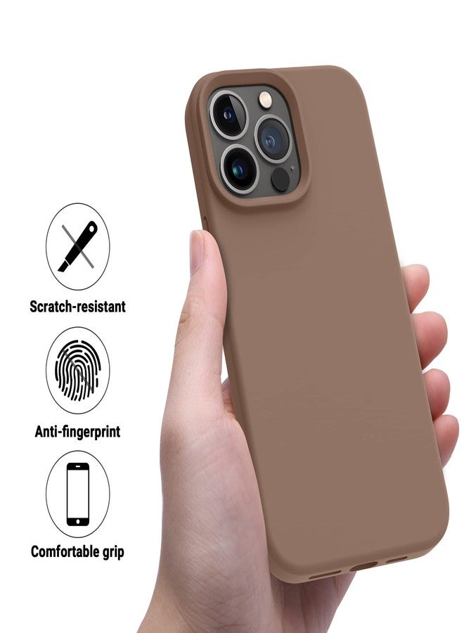 OTOFLY Designed for iPhone 14 Pro Case, Silicone Shockproof Slim Thin Phone Case for iPhone 14 Pro 6.1 inch (Light Brown) - Image 5
