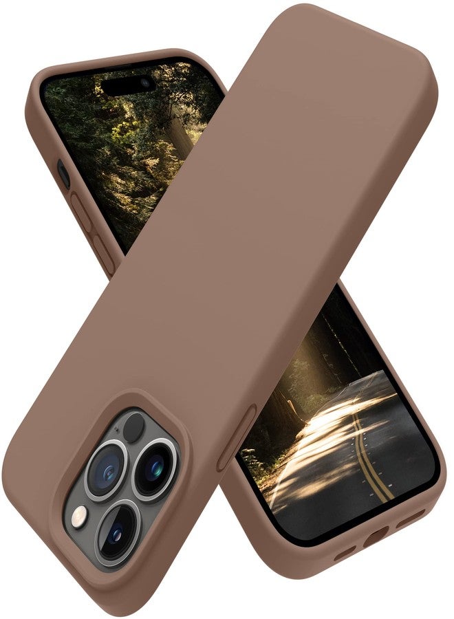 OTOFLY Designed for iPhone 14 Pro Case, Silicone Shockproof Slim Thin Phone Case for iPhone 14 Pro 6.1 inch (Light Brown) - Image 1
