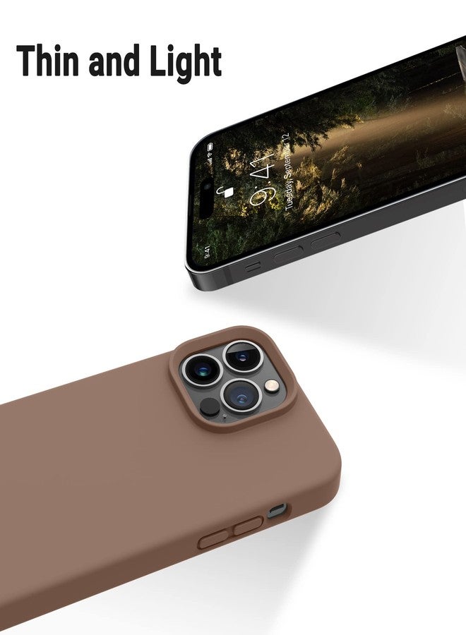 OTOFLY Designed for iPhone 14 Pro Case, Silicone Shockproof Slim Thin Phone Case for iPhone 14 Pro 6.1 inch (Light Brown) - Image 4