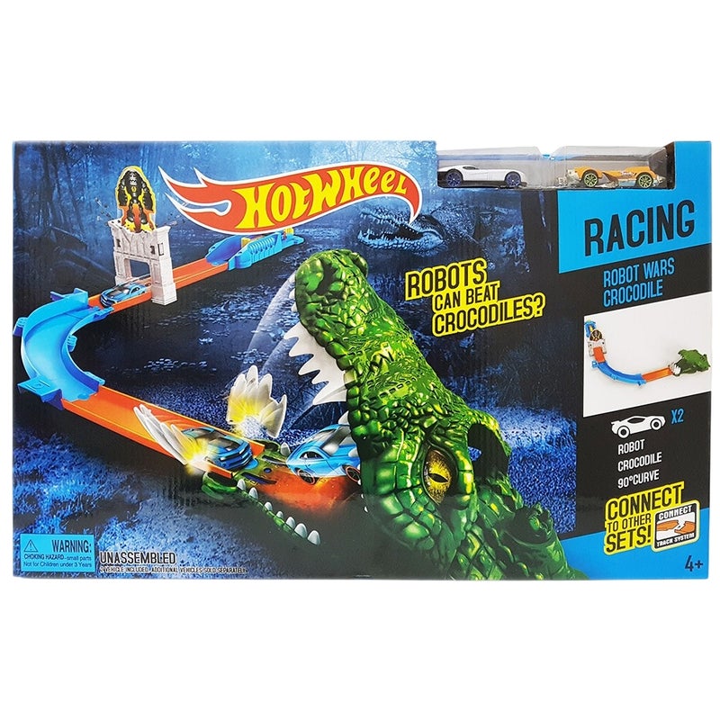 Hot Wheel Racing Robot Wars Crocodile Track with 2 Cars - 3089
