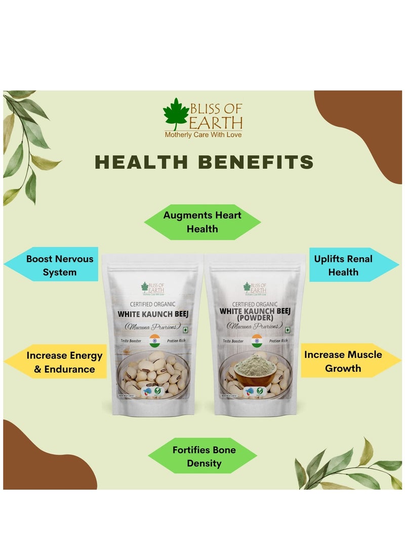 BLISS OF EARTH White Kaunch Beej Good Herb for Health & Wellness 200g - Image 4