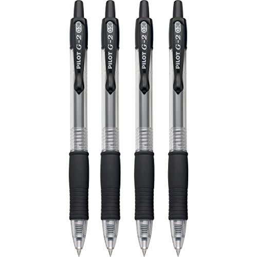 Pilot, G2 Premium Gel Roller Pens, Ultra Fine Point Gel Pens 0.38 mm, Pack of 4, Black - Image 3