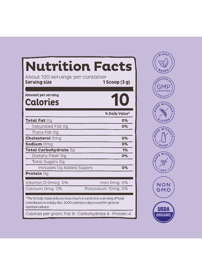 كيه أو إس مسحوق أكاي عضوي، أطعمة فائقة الجودة غير محلاة - مسحوق طبيعي مضاد للأكسدة من توت أكاي، رائع للعصائر والأوعية - غني بالبوليفينول، وزارة الزراعة الأمريكية، خالي من الغلوتين، غير معدّل وراثيًا - 12.7 أونصة، 120 حصة - Image 2