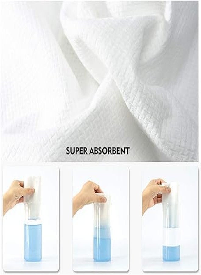 KUDIZE مناشف KUDIZE للاستخدام مرة واحدة، مصنوعة من قماش غير منسوج ماص للماء، مناسبة للاستحمام والوجه والجسم، للسفر، والمنتجعات الصحية، وصالونات التجميل، والتدليك، وإزالة المكياج، والعناية بالجمال والشعر والمنزل (مقاس 12 × 12 بوصة، عبوة من 50 منشفة) - Image 4