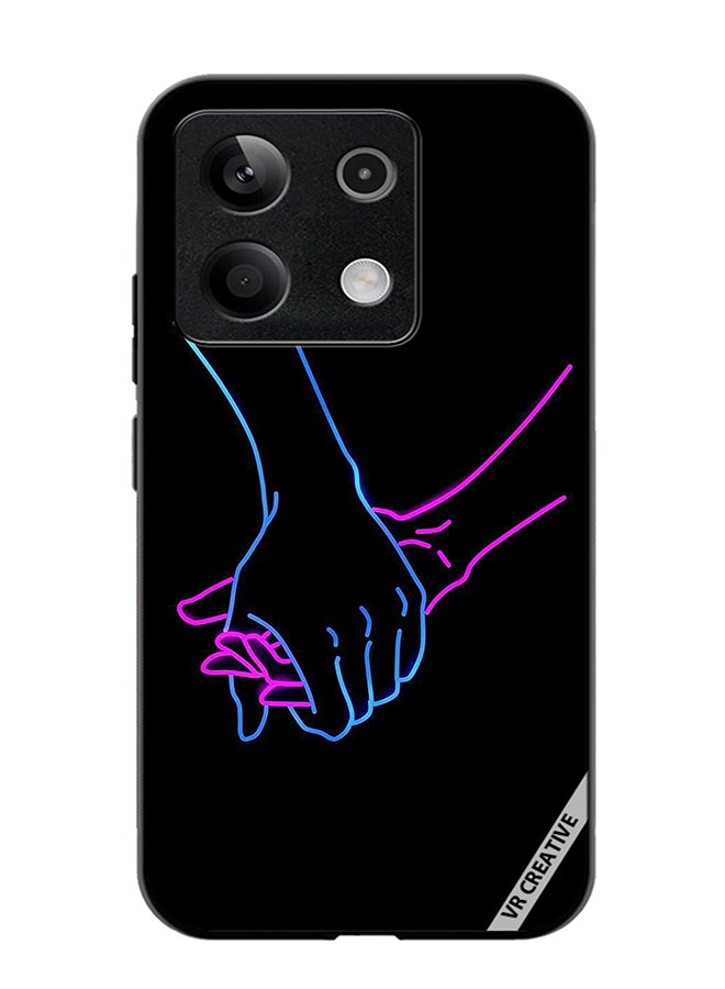 VR CREATIVE غطاء حماية لهاتف Xiaomi Poco X6 بتصميم يد متعددة الألوان - Image 1