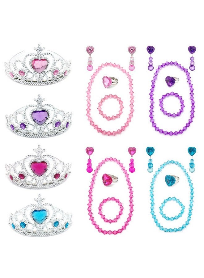 Elesa Miracle Girl Kids Dress Up Tiaras Necklace Bracelet Clip On Earrings Toy Playset  - Image 1
