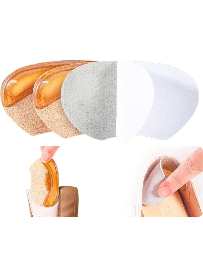 Warrior Heel Cushion Pads For Women, Prevent Heel Slipping, Shoe Size Reducer, Anti-Blister, 2 Pairs, Beige - Image 1