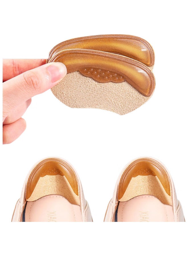 Warrior Heel Cushion Pads For Women, Prevent Heel Slipping, Shoe Size Reducer, Anti-Blister, 2 Pairs, Beige - Image 2