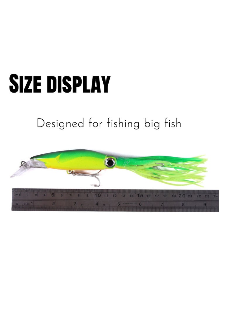 NOVOLAN NOVOLAN Fishing Soft Plastic Lures - Squid Shaped Bait Set, Lifelike Artificial Lures for Saltwater and Freshwater, Ideal for Medium to Large Fish, with Big Octopus and Whisker Tentacles, 6-Pack Set  - Image 3